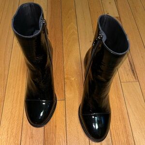 Zadig & Voltaire Glossy Black Heeled Boots